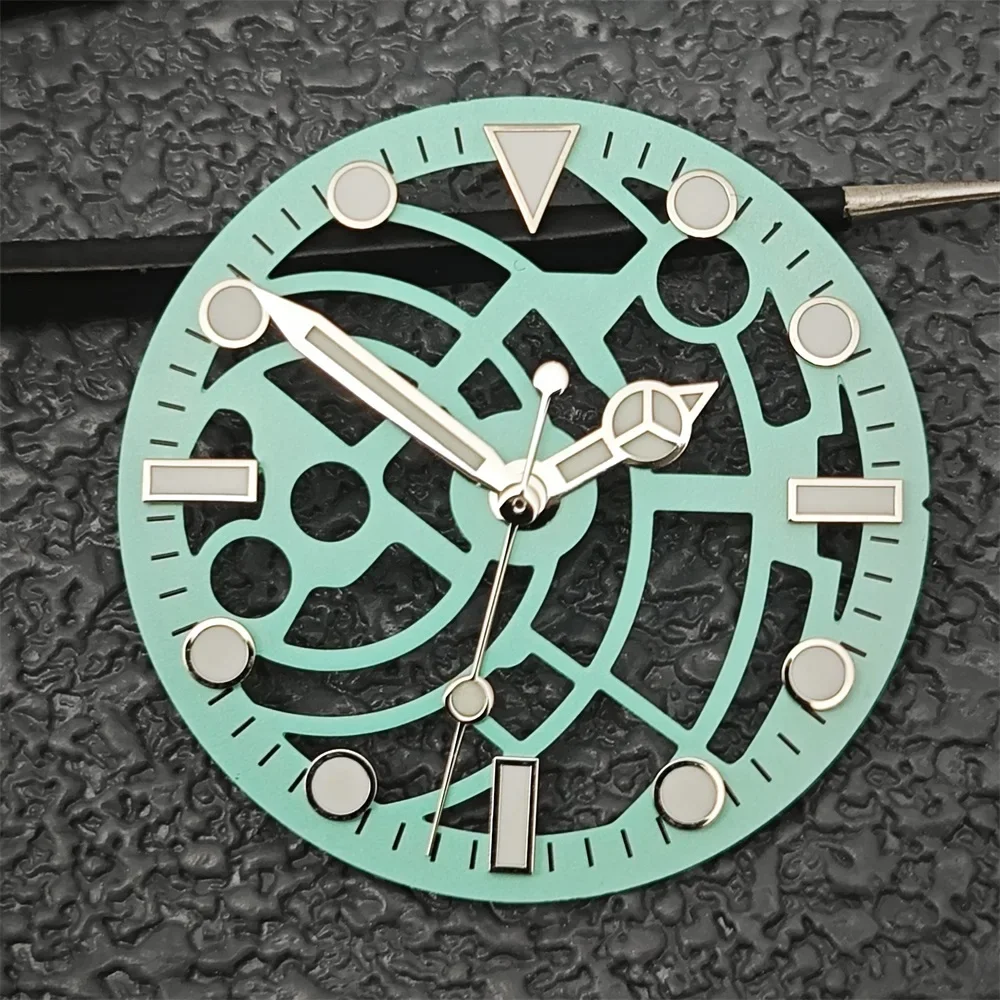 Hollowed Watch Dial 28.5mm with Strong Luminous Glow - Premium Watch Face Accessory