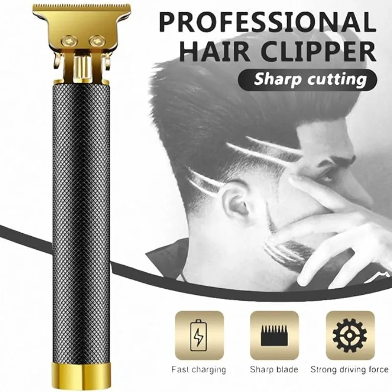 Carving Vintage Hair Clipper T9 Professional Hair Cutting Machine USB Rechargeable Beard Hair Trimmer Portable Barber Shaver