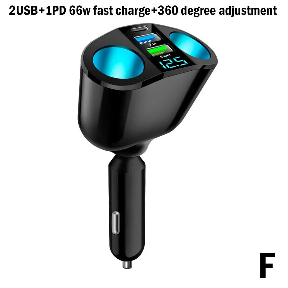 Auto Zigarette Leichter Buchse Splitter 12V-24V Buchse Splitter Power Adapter PD QC3.0 Schnelle Lade Dual USB mit Spannung Display – Detail 17