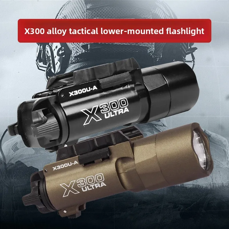 Tactical Surefir Style X300U X300 Ultra X300U-A Flashlight for Pistol Light Airsoft Helmet Light Torch Strobe 500 Lumens