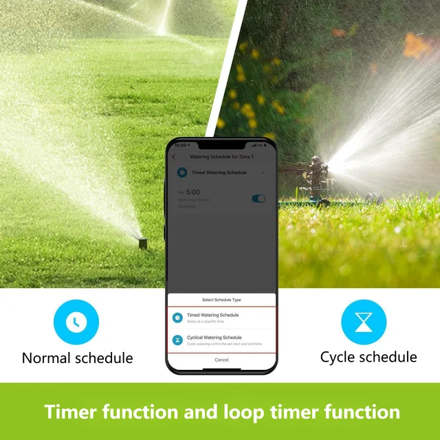 Bluetooth Graffiti Smart Home Dual Outlet Irrigation Water Valve Remote Control Garden Watering Timed Drip Irrigation Valve 2