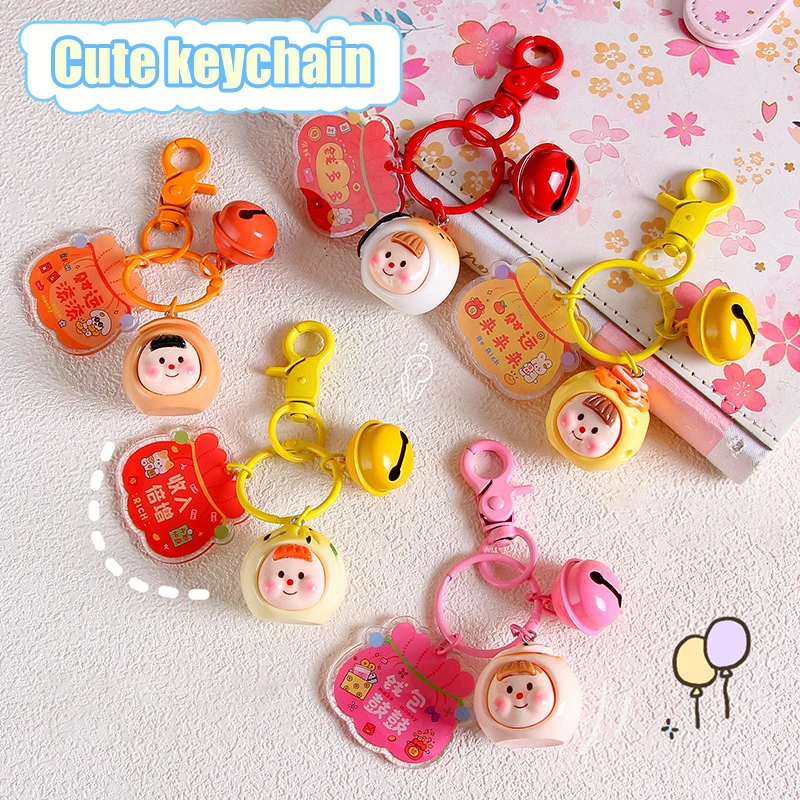 

Creative Cartoon Sweet Girl Doll Keychain Pendant Cartoon Figures Keyring Ornament Bag Creative Acrylic Ornament Gifts For Girls
