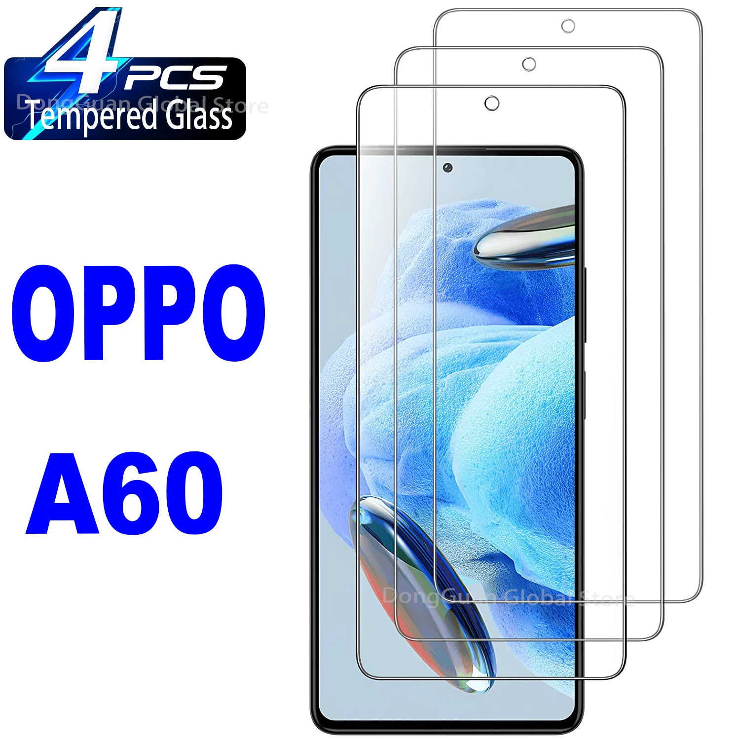 2/4 шт. закаленное стекло для OPPO A60 Защитная стеклянная пленка для экрана