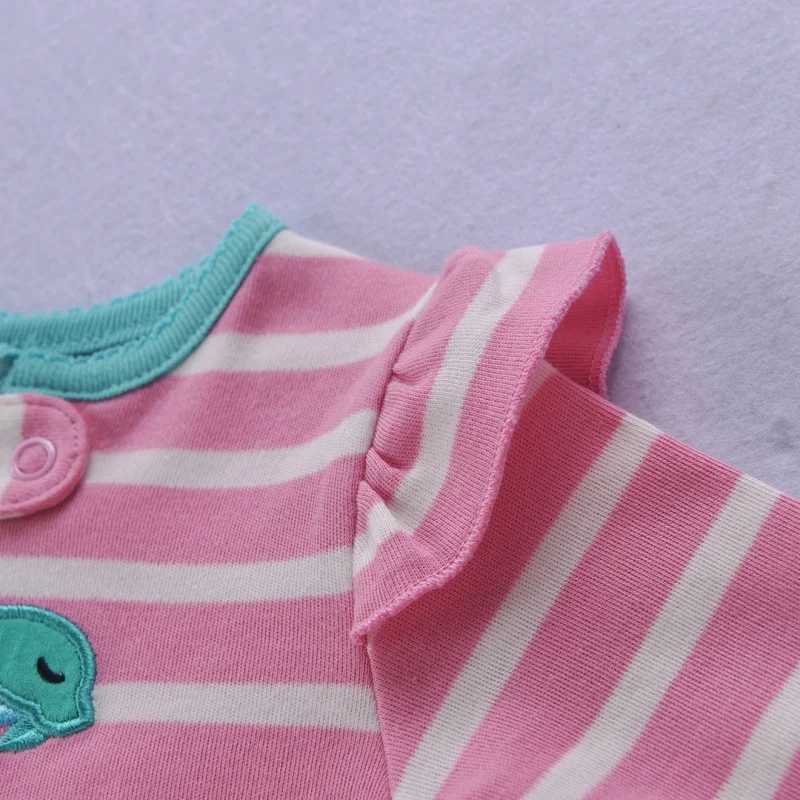 Winter Baby Clothes Newborn Boys Girls Warm Footed Fleece Jumpsuit Cute Dinosaur Rompers Fox Zipper Cotton Infants Pajamas 0-12M 4