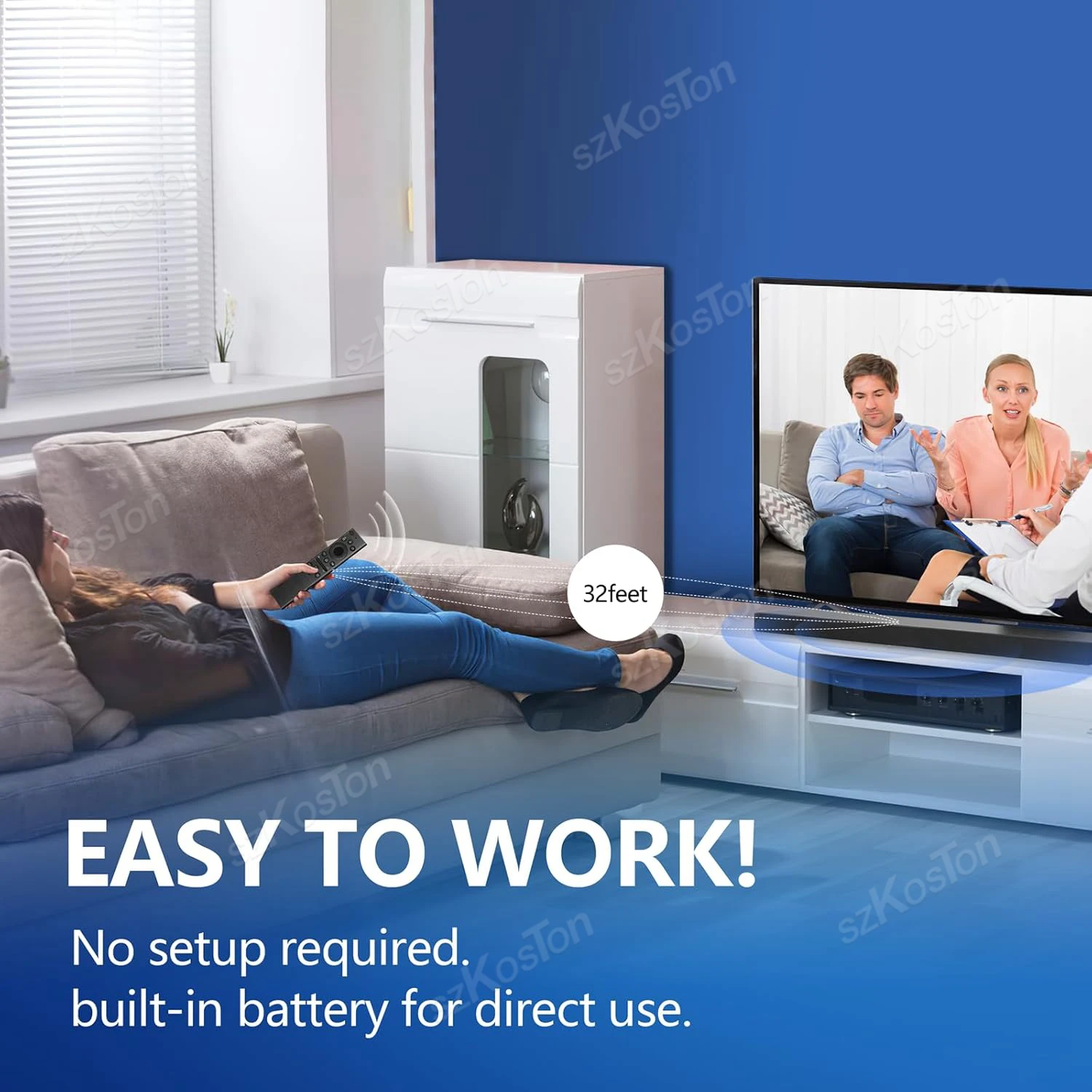 Eco-Friendly Replacement Voice Remote Control with Solar Charging