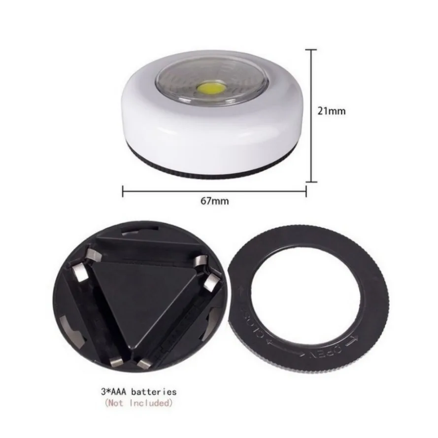 HHLZYH COB LED Night Light Under Cabinet Light With Adhesive Sticker Wireless Wall Lamp Wardrobe Cupboard Closet Bedroom Kitchen