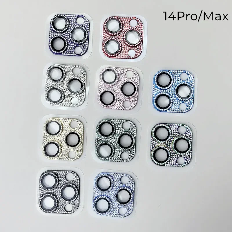 Glitter Rhinestone Camera Lens Protector with Glass Finish