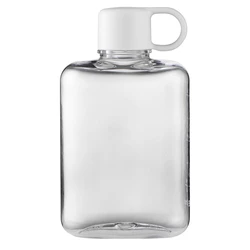 Compact 360ml BPA - Free Flat Water Bottle - Portable Outdoor Crystal Plastic Sports Cup - 301 - 400ml (WHITE)