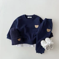Mode enfant en bas âge bébé garçons fille automne vêtements ensembles bébé fille vêtements ensemble enfants sport ours sweat pantalon 2 pièces costumes tenues 5