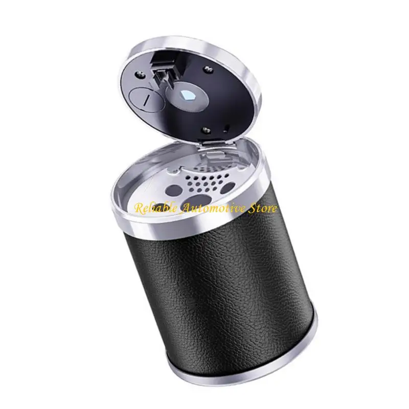 M68B Creative Metal Car Ashtray 뚜껑 및 내장 자동차 내부 연기가 자욱한 냄새 예방 및 야간 사용