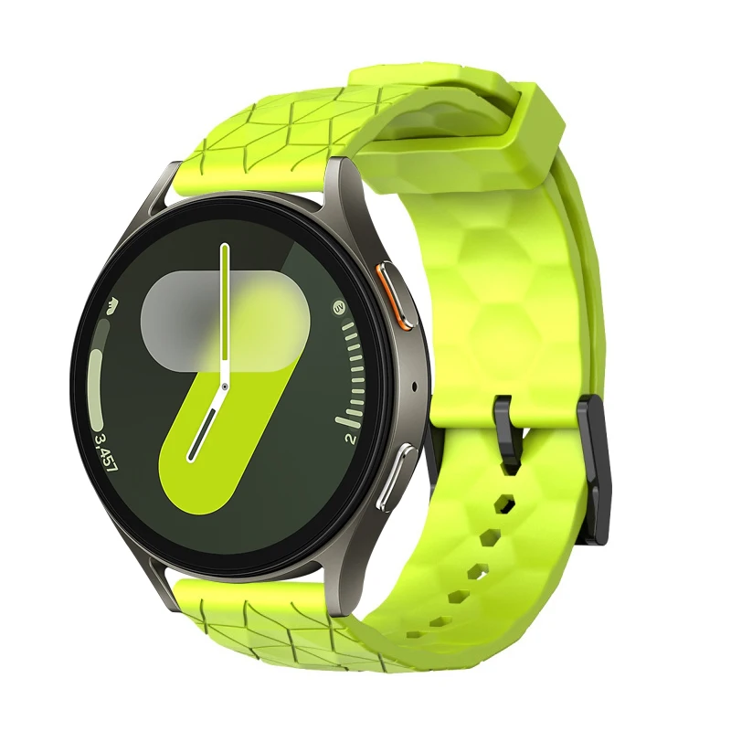 Silicone Football Pattern Sport Band, 20mm/22mm Strap