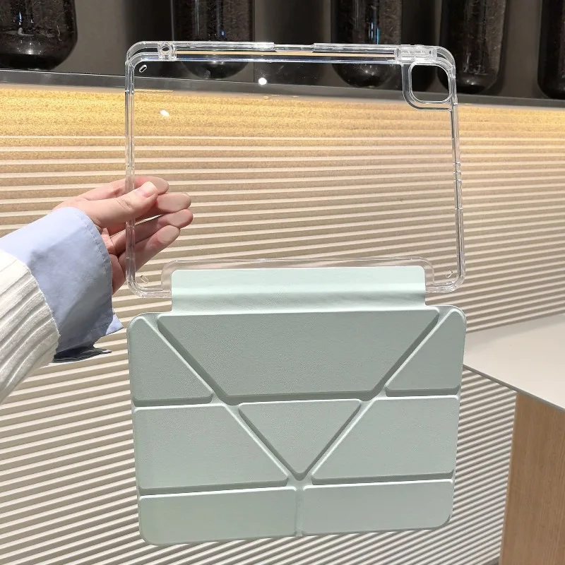 Sleek & Stylish Foldable Crystal Clear iPad Case