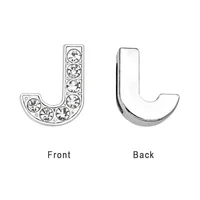 Wholesale 10mm Rhinestone Slide Letter Charms For Jewelry Making Women Bracelet Alphabet A-Z Pet Collar Necklace DIY Accessories 2