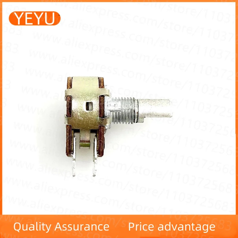 2PCS R16 Type A10K 6-pin Dual Potentiometer Power Amplifier Speaker Volume Adjustment Carbon Film 15mm D Axis