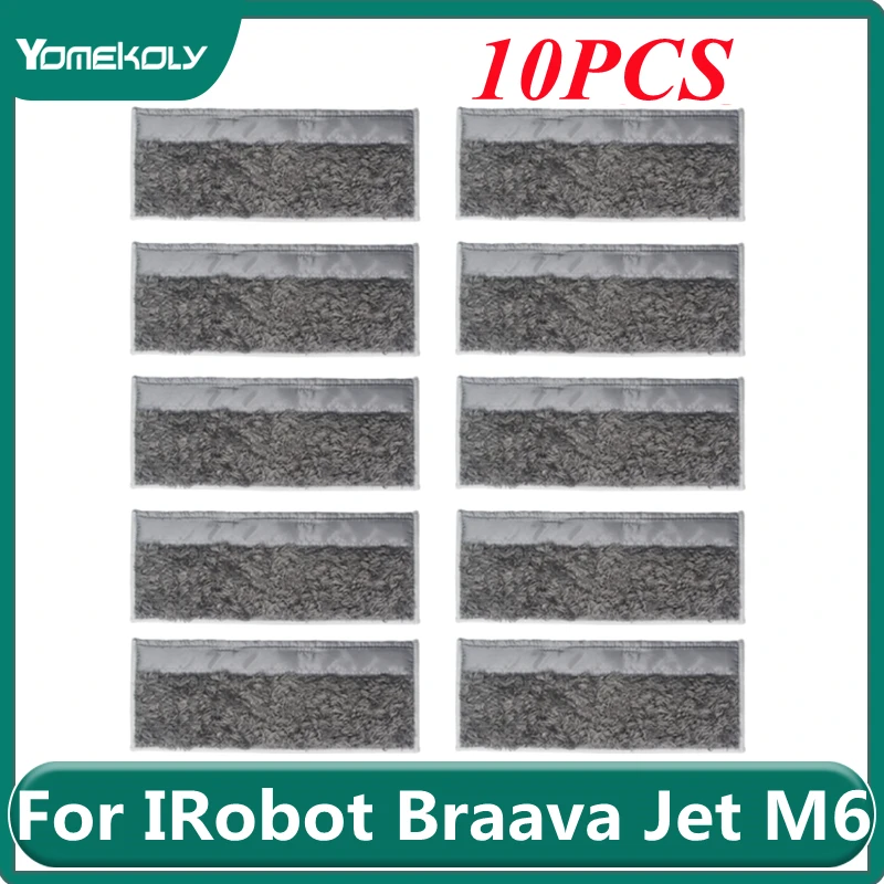 10pcs Dry Wet Mop Cloth Pad For Irobot Braava Jet M6 Robot Mop Washable