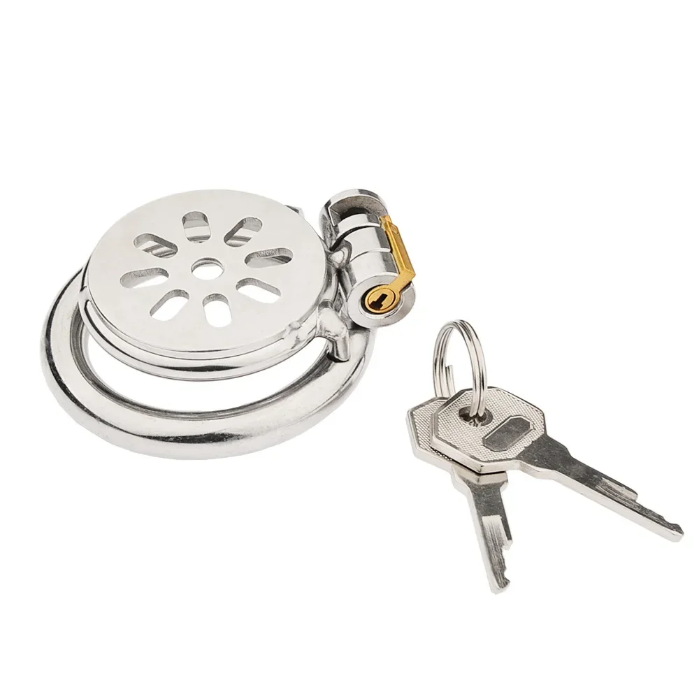 Penis Chastity Cage Male Super Mini Chastity Cage Stainless Steel Chastity Device Penis Cage Cock Ring With Lock Sex Toys For Men BDSM Sissy