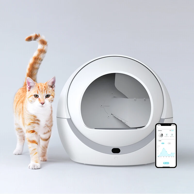 Fully Enclosed Cat Litter Box Smart Automatic Cats Cleaning Toilets
