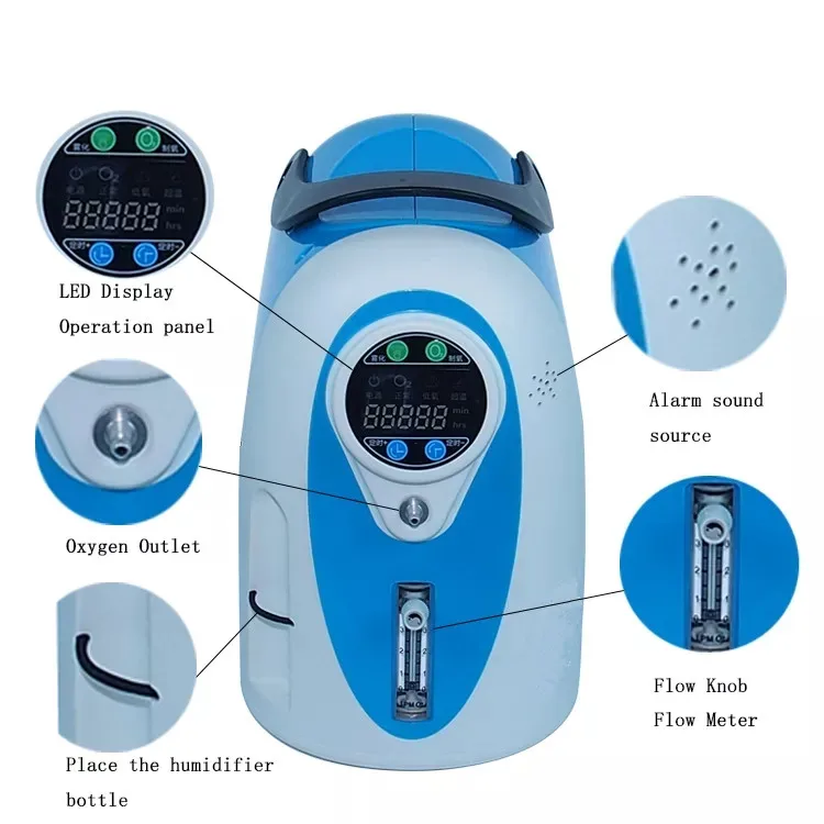 1-5L China Stationary Plug Oxygen Concentrator Price 110V-240V