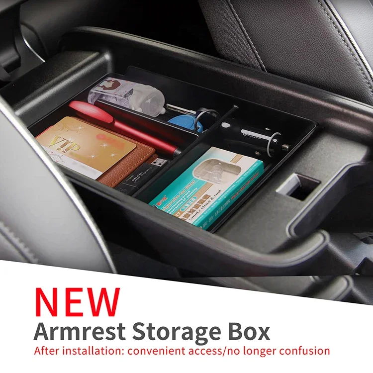 LUCKEASY für Hyundai IONIQ 5 2022-2025 Auto-Armlehnen-Aufbewahrungsbox Mittelkonsolen-Organizer Innenraum-Zubehör – Detail 3