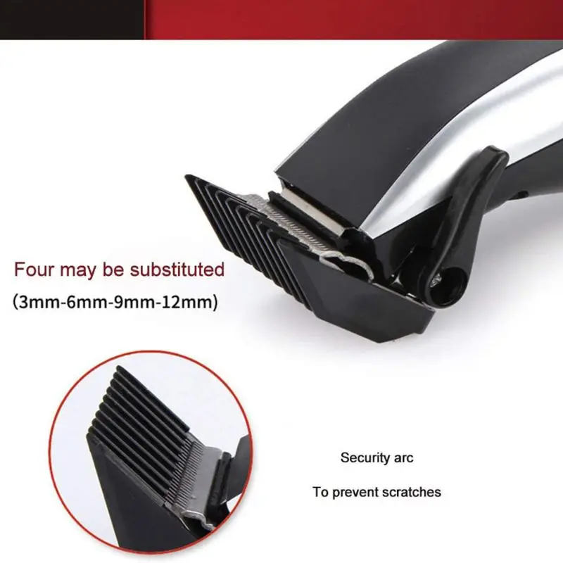 Professional Electric Plug-In Hair Clippers Beard Trimmer Barber Grooming Kit Rechargeable Cordless Haircut Machine Shaver