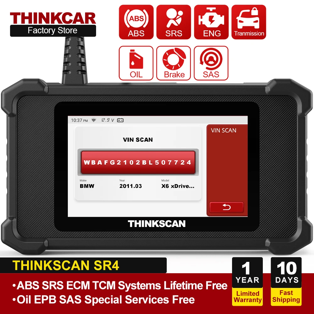 THINKCAR outil de Diagnostic automobile professionnel SR4, lecteur de