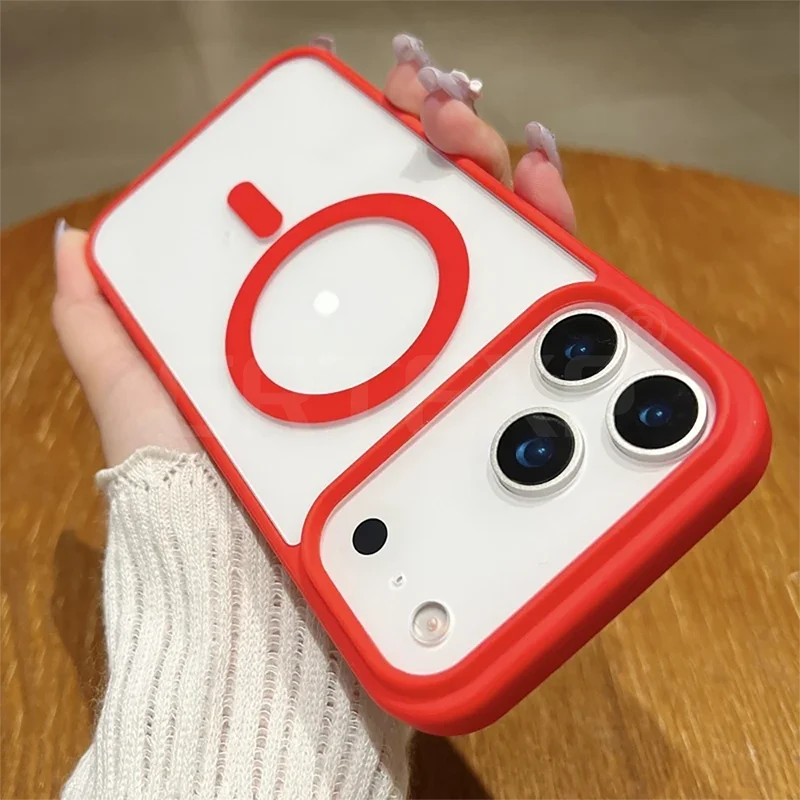 Luxury Magnetic Candy Color Matte Clear Case - Ultra Thin & Soft