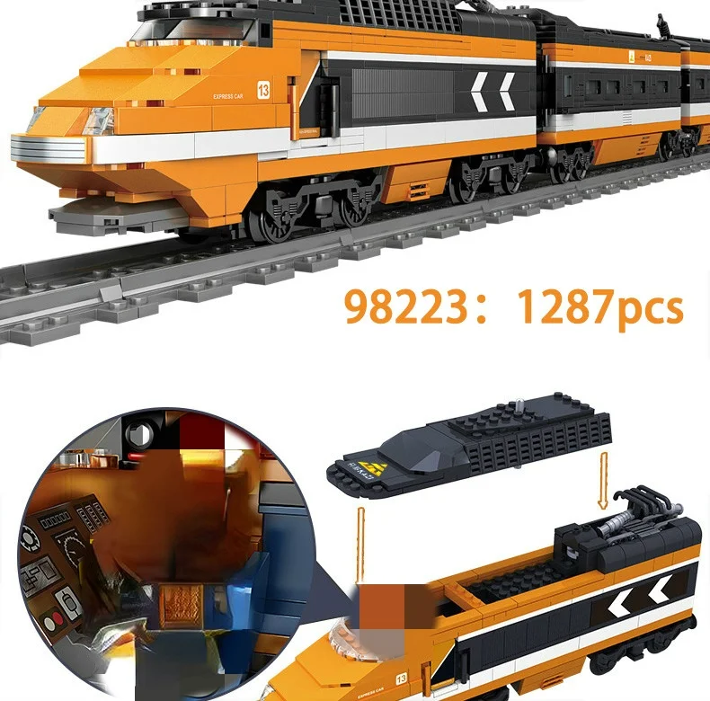 KAZI 電気列車モーター電源機能ハイテクビルディングブロック