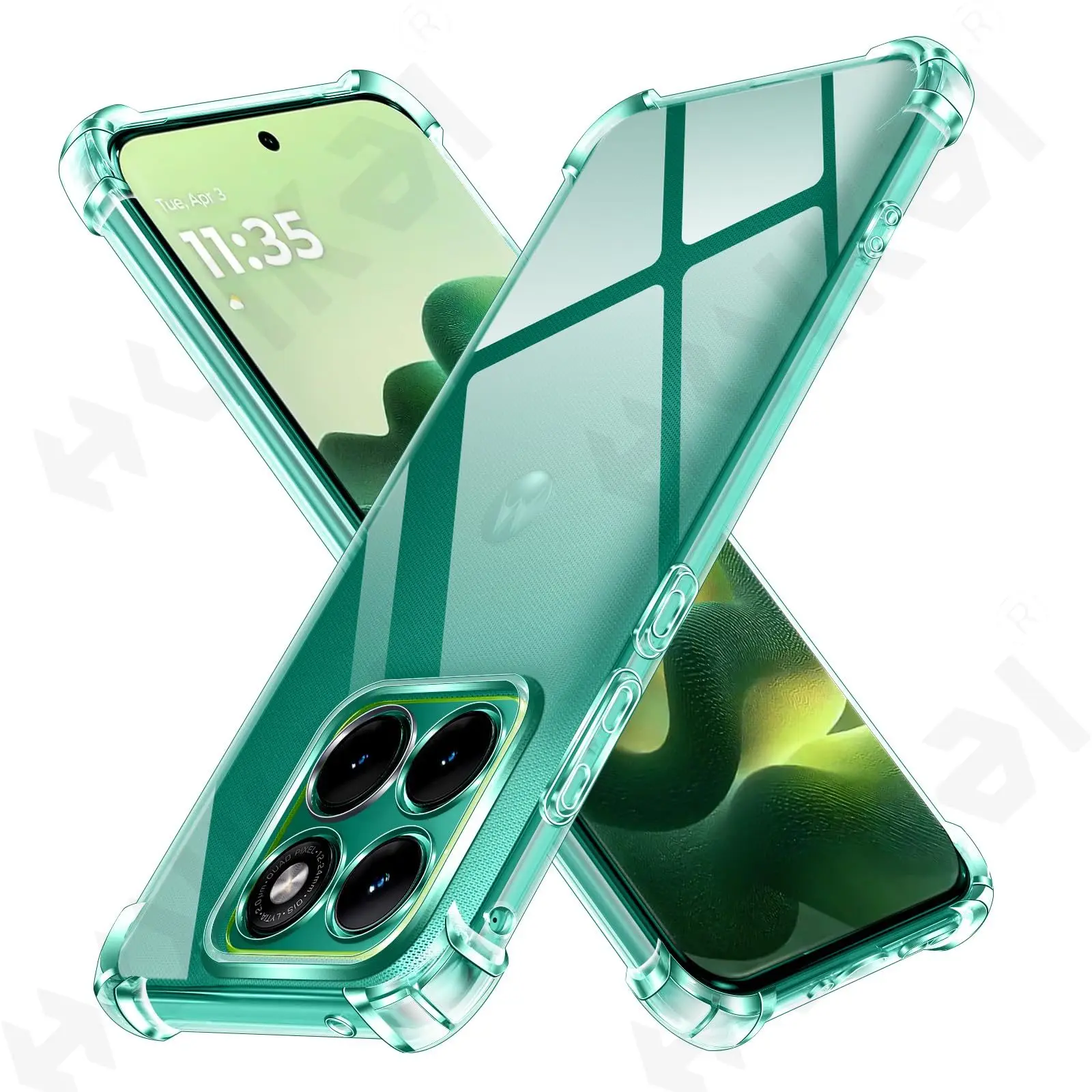 Transparent Soft TPU Case with Corner Bumper Cushion Protection
