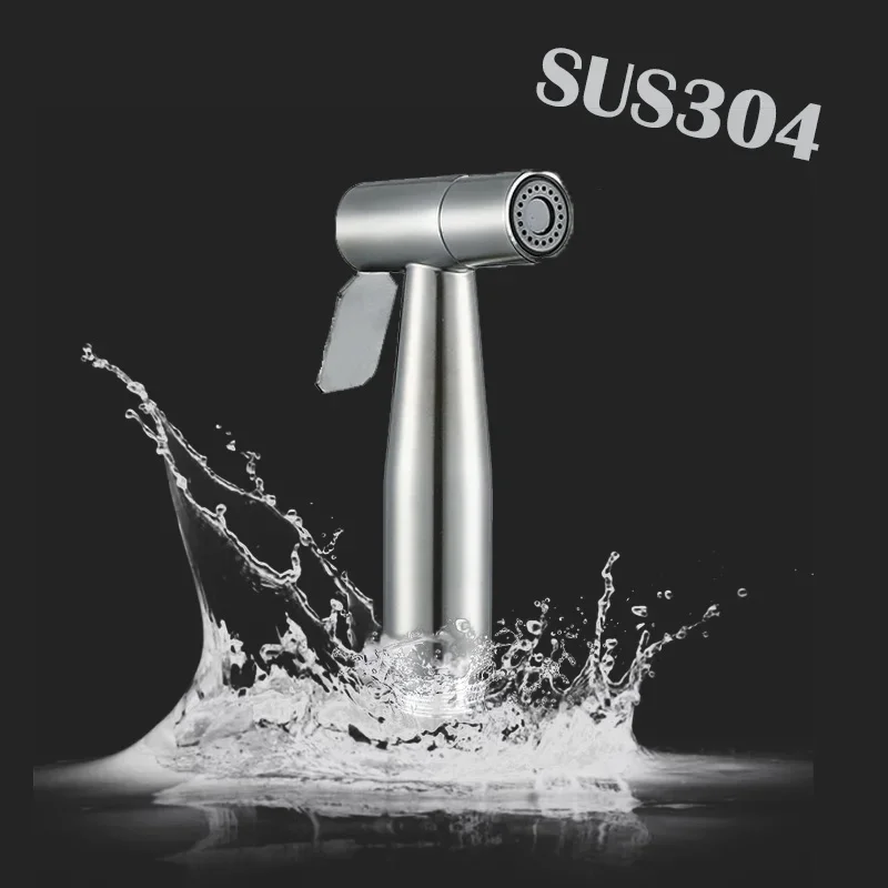 

Baokemo Stainless Steel Portable Bathroom Outdoor Cleaning Booster Flushing Device Bathroom Seat Toilet Spray Gun