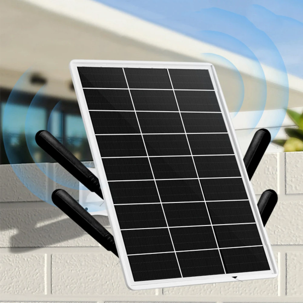 Solar Panel Powered 4G LTE WiFi Router 15W 25600mAh 4G LTE Modem Router with SIM Card Slot for Outdoor Security Camera Phone PC