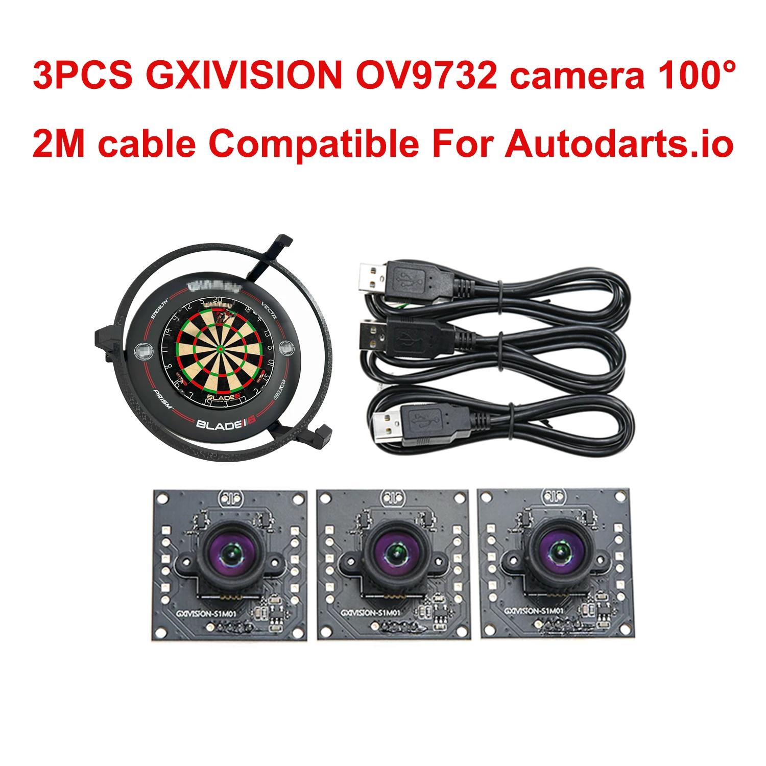 3 stuks OV9732 100 graden 1280 X 720 30 fps cameramodule voor autodarts 3 stuks OV9732 100 graden 1280 X 720 30 fps cameramodule voor autodarts
