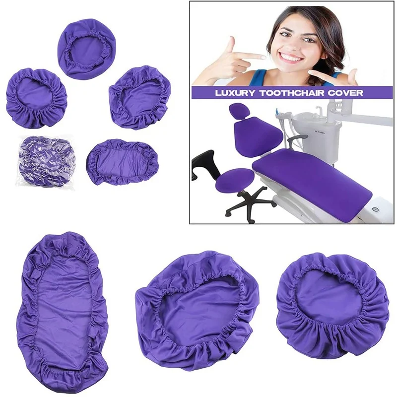 

4pcs/set Dental Chair Cover Unit Washable Dustproof Dentist Stool Seat Backrest Pillow Cover Protector