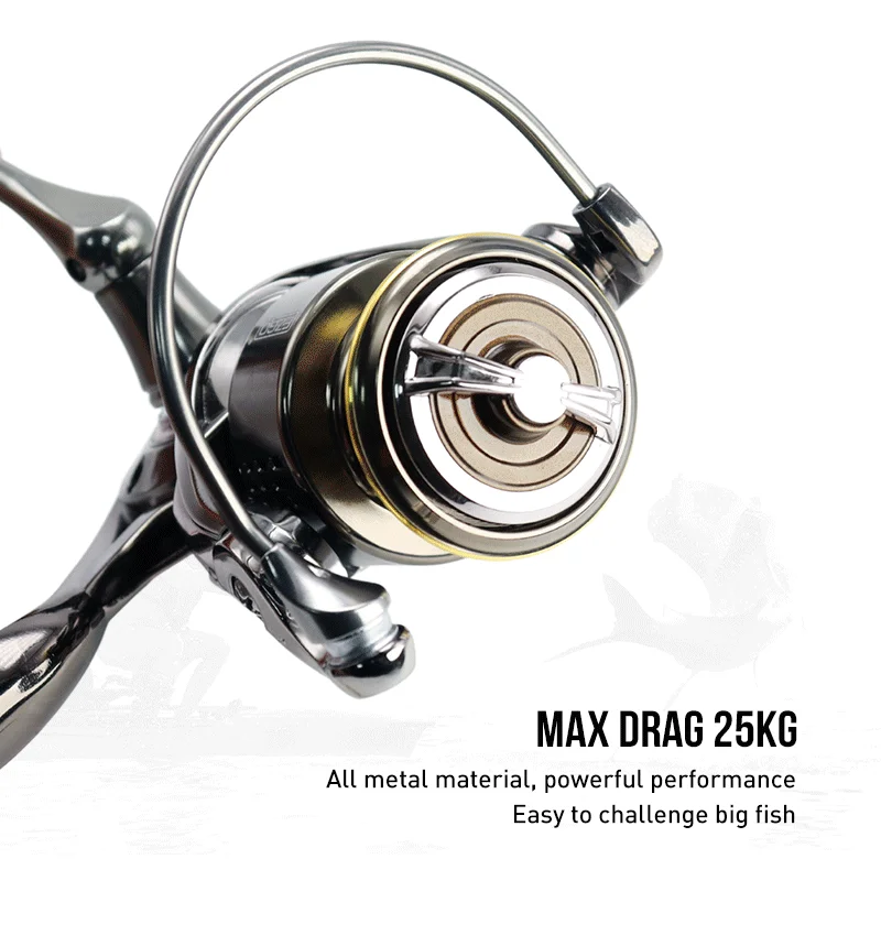 SEASIR Spinning Fishing Reel Power Handle Max Drag 25kg All-metal