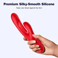 3 in 1 Gewindeschneidender Flatter Vibrator für Frauen Klitoris Klitoris Stimulator Leistungsstarker G-Punkt Sexspielzeug Weibliche Kaninchenvibratoren Erwachsene Frauen 5