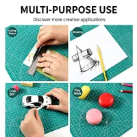 3mm Thick Three-Layer Self-Healing Cutting Mat, Available in A3/A4 Sizes, Cut-Resistant for Leather Crafts, with Angle Scale, Non-Slip Waterproof Pvc Desktop Mat, Suitable for Sewing, Quilting, Leather Crafts, Paper Mo 4