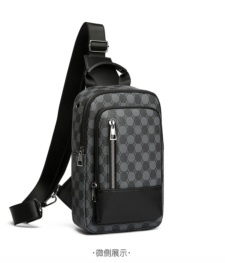 New Style Waist Packs Men Chest Bag High Quality PU Leather Crossbody Bags For Men Fashion Trend Men Bag Chest Pack Shoulder Bag