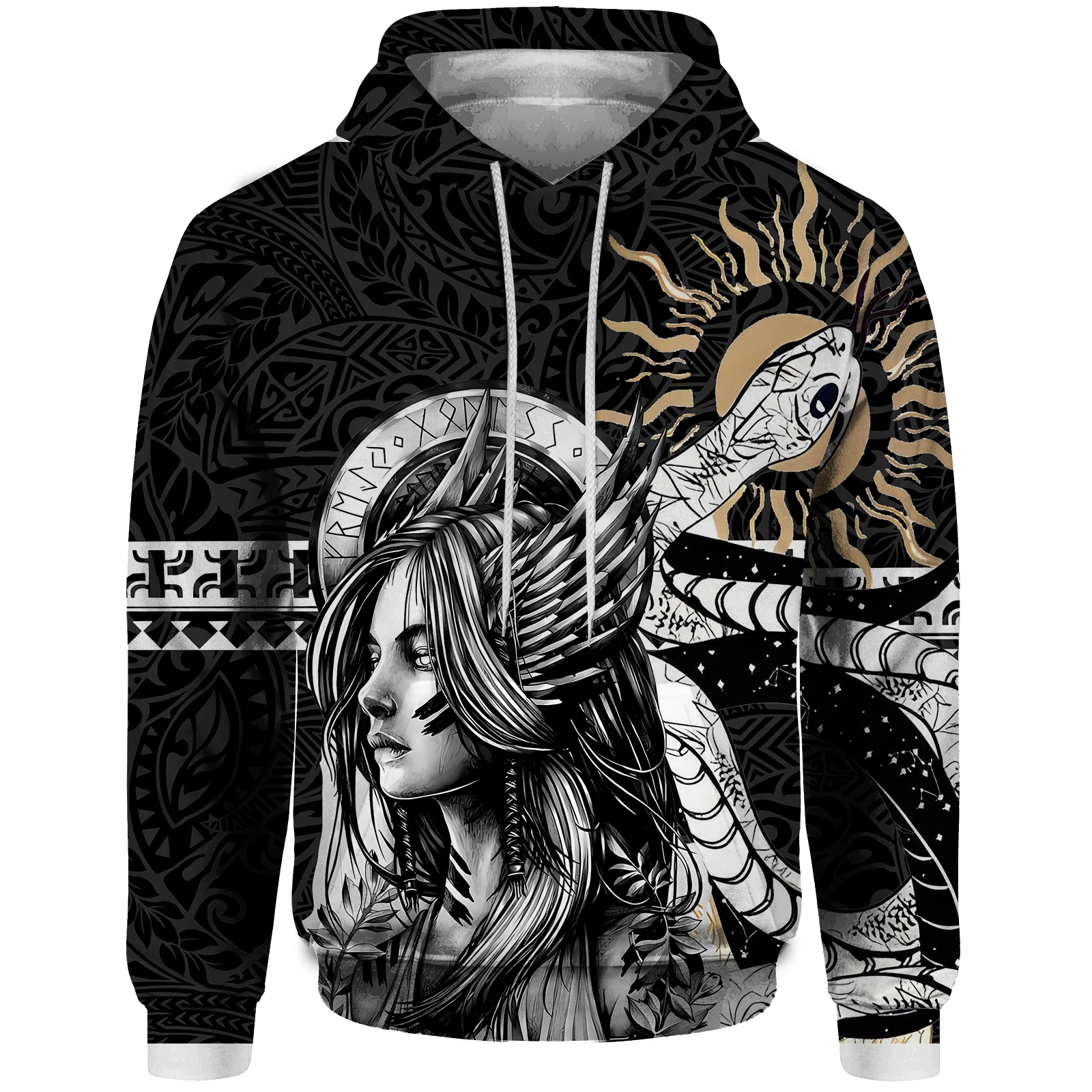 Sudadera con capucha de Diosa para hombre, ropa Y2k genial, sudaderas con capucha con impresión 3D para hombre, moda de bruja, duraderas, nuevas sudaderas con capucha y jerséis