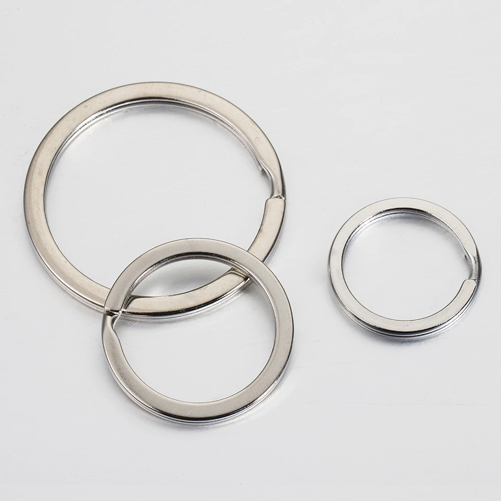 20pcs Stainless Steel Key Rings Assorted Sizes