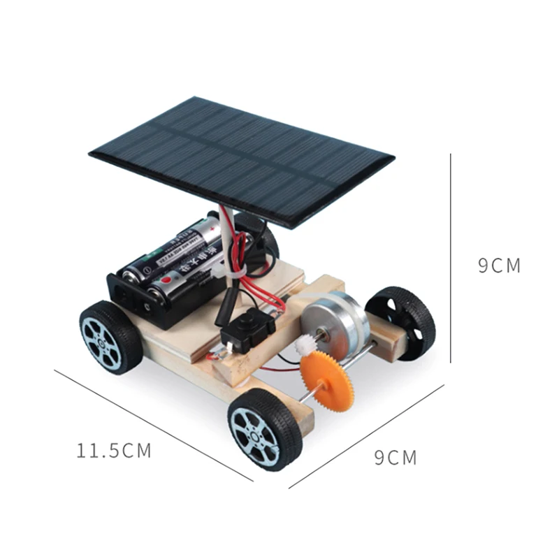 1PC Assemble Solar Car Creative Inventions Motor Ability Of Children Active Thinking DIY Electronic Kit Technology Toys For Kids