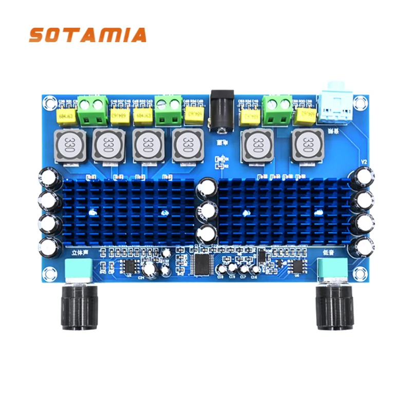 

SOTAMIA 2.1 Subwoofer Amplifier Board TPA3116D2 Digital Power Amplifier Dual Channel Sound Amplificador Speaker Home Theater DIY