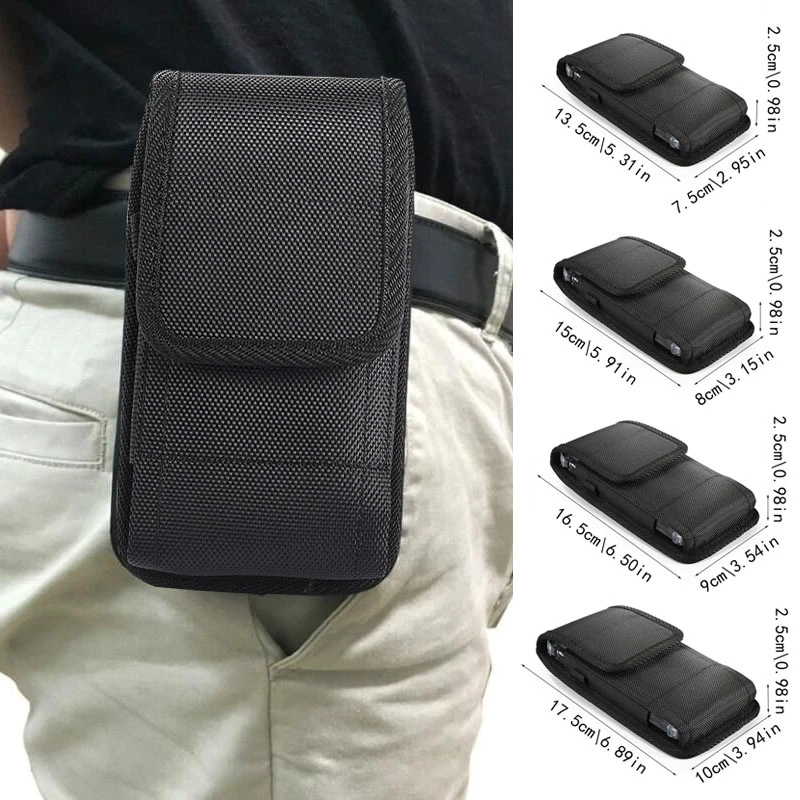 Mobile Phone Waist Bag For Women Men Nylon Cell Phone Holder Storage