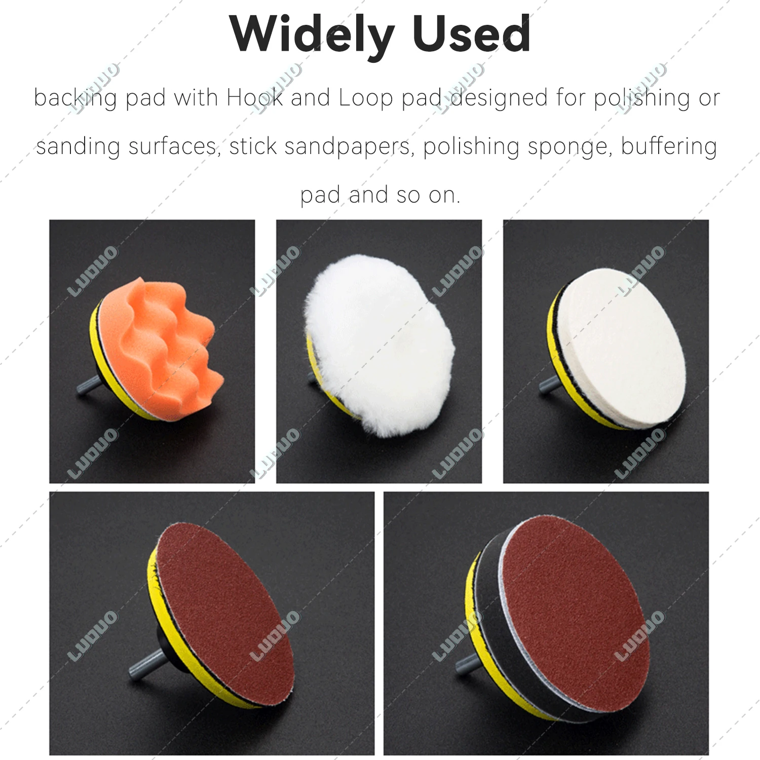 Polishing Pad Backing Plate Sandpaper Disc Buffing Pad M10 M14 Thread For Electric Angle Grinder Wheel Sander Paper Car Polisher