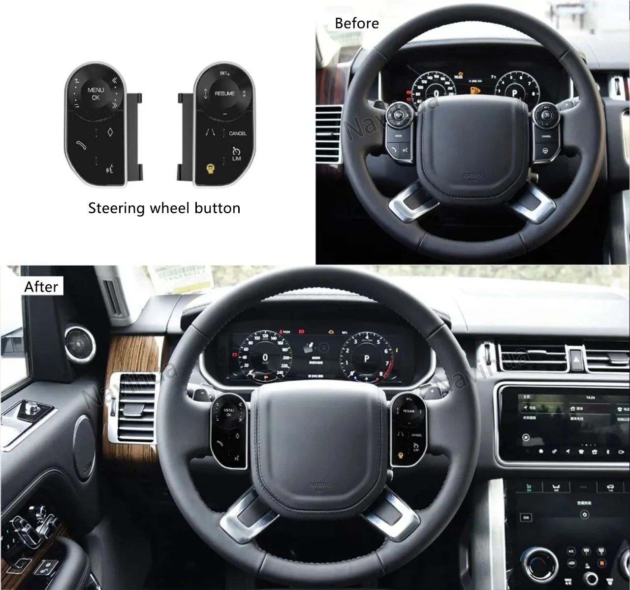 

For Range Rover Vogue L405 Sport L494 2013 2017 Car Steering Wheel Control Buttons Automotive Accessories New Upgrade Old To New