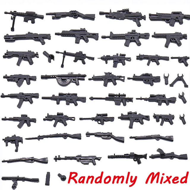 Pistole dell'esercito pezzi di armi blocchi di assemblaggio accessori per Figure di soldato accessori per mattoni MOC fai da te WW2 giocattoli militari regalo per bambini 4