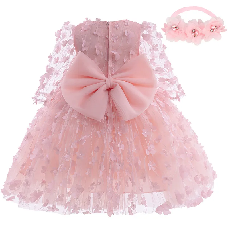 

3 6 12 18 24 Months New Fashion Baby Dress Summer Butterfly Mesh Little Princess Newborn Dress Birthday Party Gift Kids Clothes