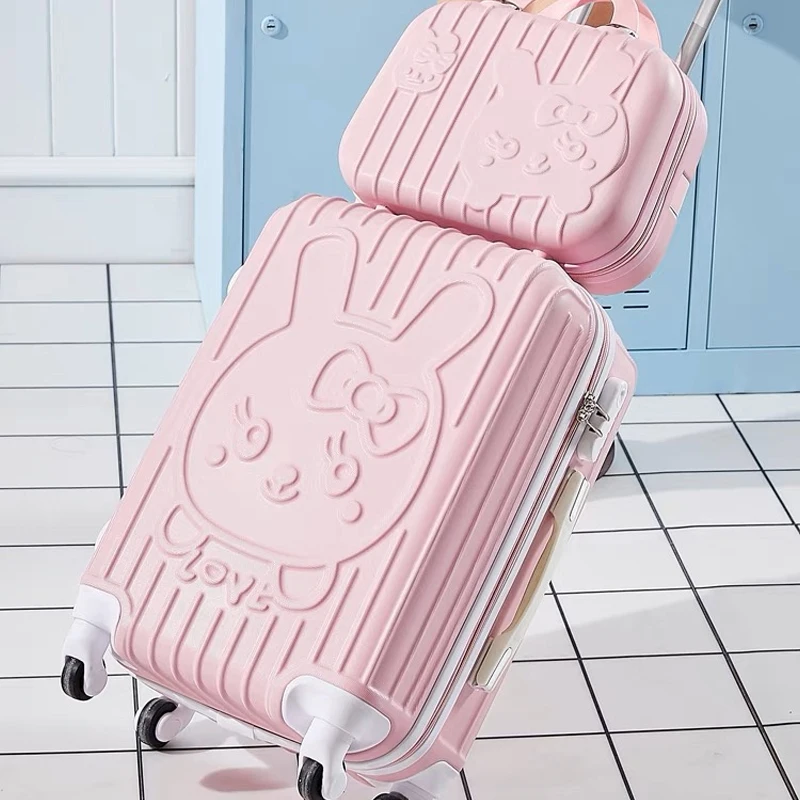 Children Rolling Luggage Set Women Trolley Suitcase Girls Spinner Carry Ons with Handbag travel luggage,kids trolley suitcase
