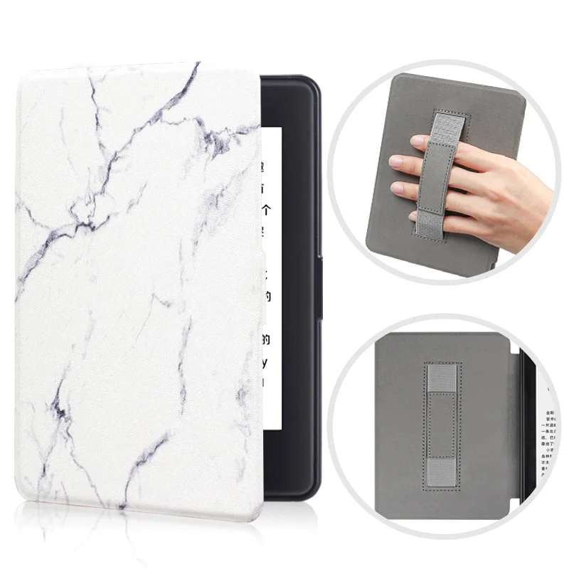 Premium Leather E-Reader Case with Screen Protector and Hand Strap, Auto Wake/Sleep Feature