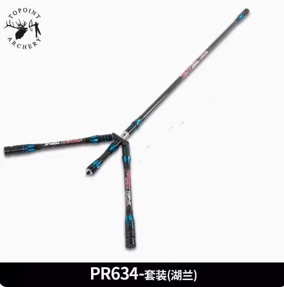 Archery Bow Stabilizer Set Topoint PR634 Stabilizer Side bar 10/12/15 Main Bar 18/24/27/30/34inch 3K Pure Carbon Fiber Archery recurve bow Balance Bar