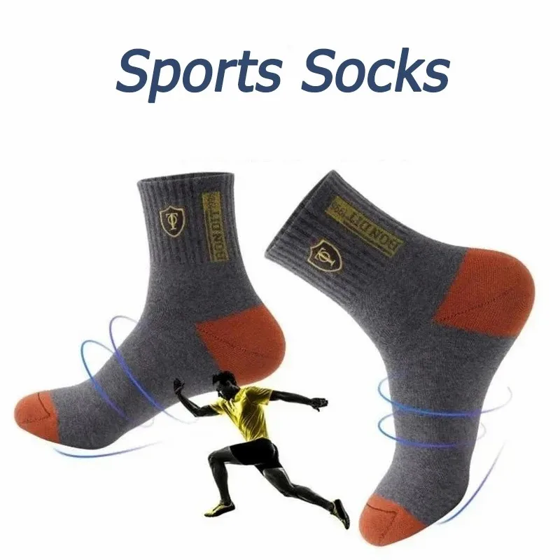Sports Socks 5 Pairs Mens Spring And Fall Summer Leisure Sweat Absorbent Comfortable Thin Breathable Basketball