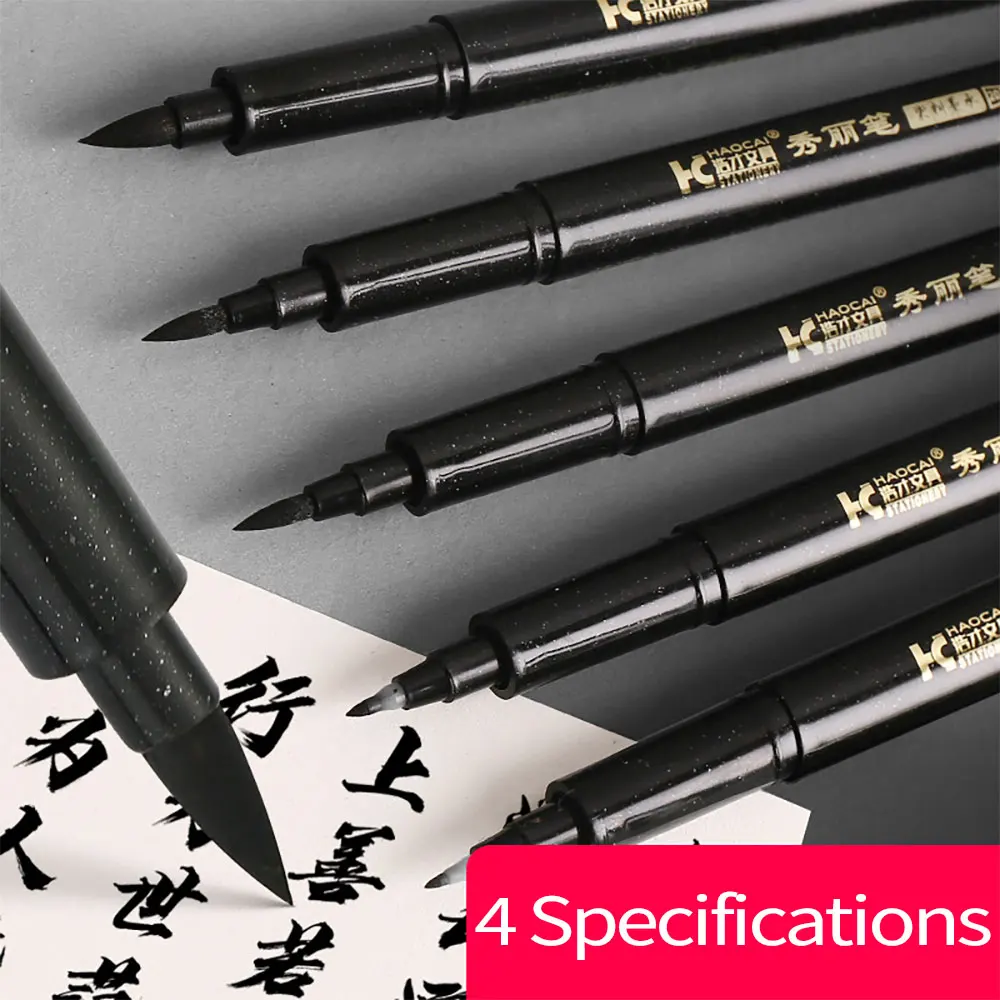 6Pcs Calligraphy Pen Brush Markers Hand Lettering Pens Waterproof Pigment  Sketch Marker Pen For Drawing Design Art Supplie - AliExpress